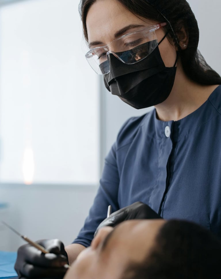 Dental clinic interior with modern equipment